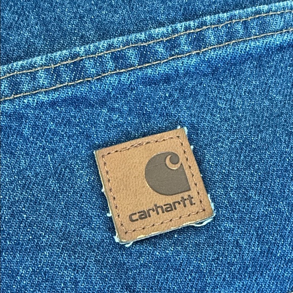 Carhartt Men's Relaxed Fit Blue Jeans double front heavyweight denim - Picture 10 of 11